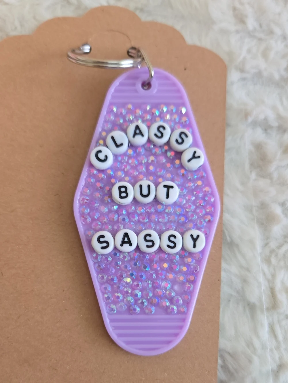 Keychain Handmade Classy But Sassy Lavender Keychain - Women Accessories